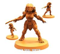 TYL BESERK SKULL HUNTERS Gray 32mm Unpainted Miniature Fantasy Miniatures for War Gaming, RPG - Scale Figures, Detailed Tabletop Boardgame Accessories, Realistic 3D Miniature (B) (32mm)