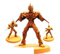 TYL | Bio Techno Men | Gray Unpainted Miniature Fantasy Miniatures for War Gaming, RPG 32mm - Scale Figures, Detailed Tabletop Boardgame Accessories, Realistic 3D Miniature (A)