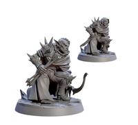 TYL | Blacktongue Assassins | Gray Unpainted Miniature Fantasy Miniatures for War Gaming, RPG 32mm - Scale Figures, Detailed Tabletop Boardgame Accessories, Realistic 3D Miniature (A)