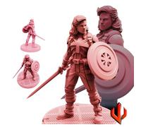 TYL | CAPTAIN EXCALIBUR 1 |- Gray Unpainted Miniature Fantasy Miniatures for War Gaming, RPG Heroic - Scale Figures, Detailed Tabletop Boardgame Accessories, Realistic 3D Miniature (40mm)