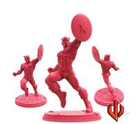 TYL | CAPTAIN HERO PHOENIX 3|- Gray Unpainted Miniature Fantasy Miniatures for War Gaming, RPG Heroic - Scale Figures, Detailed Tabletop Boardgame Accessories, Realistic 3D Miniature (40mm)