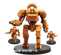 TYL | Compumaton Upseters | Gray Unpainted Miniature Fantasy Miniatures for War Gaming, RPG 50mm - Scale Figures, Detailed Tabletop Boardgame Accessories, Realistic 3D Miniature (B)
