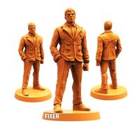 TYL CORPORATE PEEPS Gray 32mm Unpainted Miniature Fantasy Miniatures for War Gaming, RPG - Scale Figures, Detailed Tabletop Boardgame Accessories, Realistic 3D Miniature (B) (32mm)
