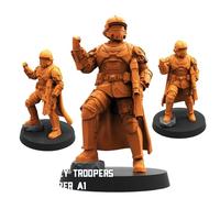 TYL | Democracy Troopers Helljumper | Gray Unpainted Miniature Fantasy Miniatures for War Gaming, RPG 32mm - Scale Figures, Detailed Tabletop Boardgame Accessories, Realistic 3D Miniature (A)