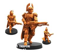 TYL | Democracy Troopers Hellstriker | Gray Unpainted Miniature Fantasy Miniatures for War Gaming, RPG 32mm - Scale Figures, Detailed Tabletop Boardgame Accessories, Realistic 3D Miniature (B)