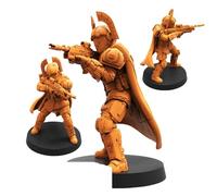 TYL | Democracy Troopers Hellstriker | Gray Unpainted Miniature Fantasy Miniatures for War Gaming, RPG 32mm - Scale Figures, Detailed Tabletop Boardgame Accessories, Realistic 3D Miniature (C)