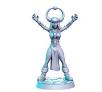 TYL | DND 12 | Gray Unpainted Miniature Fantasy Miniatures for War Gaming, RPG 32mm - Scale Figures, Detailed Tabletop Boardgame Accessories, Realistic 3D Miniature (Dark Sorceress)