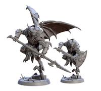 TYL Draconian Shock Troops Gray 32mm Unpainted Miniature Fantasy Miniatures for War Gaming, RPG - Scale Figures, Detailed Tabletop Boardgame Accessories, Realistic 3D Miniature (A) (32mm)