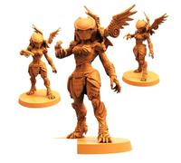 TYL | Falconeer Skull Hunter Both | Gray Unpainted Miniature Fantasy Miniatures for War Gaming, RPG 50mm - Scale Figures, Detailed Tabletop Boardgame Accessories, Realistic 3D Miniature (B)