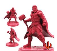 TYL | HAMMER MAN 1|- Gray Unpainted Miniature Fantasy Miniatures for War Gaming, RPG Heroic - Scale Figures, Detailed Tabletop Boardgame Accessories, Realistic 3D Miniature (40mm)