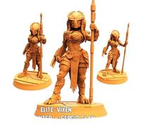 TYL LANIKA ELITE VIXEN SKULL HUNTER SERGIO CLAN Gray Unpainted Miniature Fantasy Miniatures for War Gaming, RPG 28mm - Scale Figures, Detailed Tabletop Boardgame Accessories, Realistic 3D Miniature