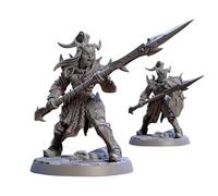 TYL Mezzalfiends of the Gorge Gray 32mm Unpainted Miniature Fantasy Miniatures for War Gaming, RPG - Scale Figures, Detailed Tabletop Boardgame Accessories, Realistic 3D Miniature (E) (32mm)