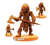 TYL MINIATURE FORGE BESERK SKULL HUNTERS Gray 32mm Unpainted Fantasy Miniature Figure for War Gaming, RPG - Scale Figure, Detailed Tabletop Boardgame Accessory, Realistic 3D Miniature