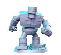 TYL | One Piece 4 | Gray Unpainted Miniature Fantasy Miniatures for War Gaming, RPG 32mm - Scale Figures, Detailed Tabletop Boardgame Accessories, Realistic 3D Miniature (Stone Golem)