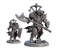 TYL | Plague Knights | Gray Unpainted Miniature Fantasy Miniatures for War Gaming, RPG 40mm - Scale Figures, Detailed Tabletop Boardgame Accessories, Realistic 3D Miniature (C)