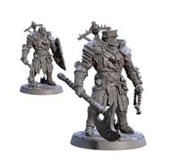 TYL | Plague Knights | Gray Unpainted Miniature Fantasy Miniatures for War Gaming, RPG 40mm - Scale Figures, Detailed Tabletop Boardgame Accessories, Realistic 3D Miniature (A)