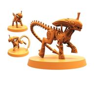 TYL | Pony Aliens | Gray Unpainted Miniature Fantasy Miniatures for War Gaming, RPG 32mm - Scale Figures, Detailed Tabletop Boardgame Accessories, Realistic 3D Miniature (C)