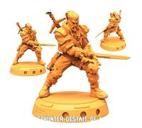 TYL Psycho Nethunter Gesralt of nirvana Gray 32mm Unpainted Miniature Fantasy Miniatures for War Gaming, RPG - Scale Figures, Detailed Tabletop Boardgame Accessories, (A) (32mm)