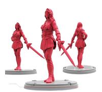TYL | QUEEN BLADE|- Gray Unpainted Miniature Fantasy Miniatures for War Gaming, RPG Heroic - Scale Figures, Detailed Tabletop Boardgame Accessories, Realistic 3D Miniature (40mm)
