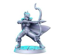 TYL Robin Maegon Gray Unpainted Miniature Fantasy Miniatures for War Gaming, RPG 28mm - Scale Figures, Detailed Tabletop Boardgame Accessories, Realistic 3D Miniature (32mm)