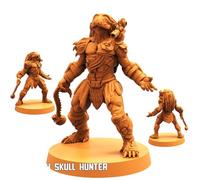 TYL | Sci-fi Miniatures 1 | Gray Unpainted Miniature Fantasy Miniatures for War Gaming, RPG 50mm - Scale Figures, Detailed Tabletop Boardgame Accessories, Realistic 3D Miniature (D)