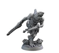 TYL | SEKOLIN SANCTUM WARRIOR |- Gray Unpainted Miniature Fantasy Miniatures for War Gaming, RPG 28mm - Scale Figures, Detailed Tabletop Boardgame Accessories, Realistic 3D Miniature (32mm)