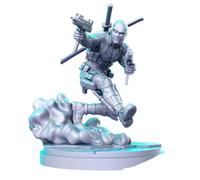 TYL | SUPER HEROES 3| Gray Unpainted Miniature Fantasy Miniatures for War Gaming, RPG 32mm - Scale Figures, Detailed Tabletop Boardgame Accessories, Realistic 3D Miniature (Deadpool Shooting)