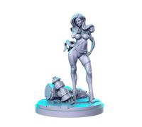 TYL | SUPER HEROES 5| Gray Unpainted Miniature Fantasy Miniatures for War Gaming, RPG 32mm - Scale Figures, Detailed Tabletop Boardgame Accessories, Realistic 3D Miniature (Ms Marvel)