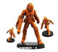 TYL | Technomad Scavenger | Gray Unpainted Miniature Fantasy Miniatures for War Gaming, RPG 32mm - Scale Figures, Detailed Tabletop Boardgame Accessories, Realistic 3D Miniature (D)