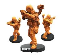 TYL | Union Armed Forces Peoples | Gray Unpainted Miniature Fantasy Miniatures for War Gaming, RPG 32mm - Scale Figures, Detailed Tabletop Boardgame Accessories, Realistic 3D Miniature (B)