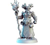 TYL Unique 3D Aerlin - Druid Fantasy Unpainted Miniature for War Gaming | RPG Scale Figures, Detailed Tabletop Board game Accessories | Realistic Dnd Miniatures (32mm)