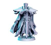 TYL Unique 3D Black Knight Fantasy Unpainted Miniature for War Gaming | RPG Scale Figures, Detailed Tabletop Board game Accessories | Realistic Dnd Miniatures (32mm)