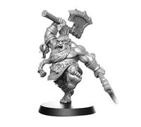 TYL Unique 3D Dwarf Berseker Fantasy Unpainted Miniature for War Gaming | RPG Scale Figures, Detailed Tabletop Board game Accessories | Realistic Dnd Miniatures (32mm)