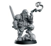 TYL Unique 3D Garaldir - Dwarf Witcher - Elf Fantasy Unpainted Miniature for War Gaming | RPG Scale Figures, Detailed Tabletop Board game Accessories | Realistic Dnd Miniatures (32mm)