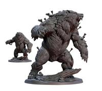 TYL Uul-Bavgar the Giant Bear Gray Unpainted Miniature Fantasy Miniatures for War Gaming, RPG - Scale Figures, Detailed Tabletop Boardgame Accessories, Realistic 3D Miniature (10CM)