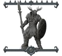 TYL WinterKnight Miniature Fantasy Miniatures for War Gaming, RPG - Scale Figures, Detailed Tabletop Boardgame Accessories, Realistic 3D Miniature (80mm)