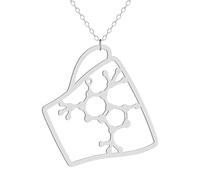 TYLDBNF Accessories 925 Sterling Silver Serotonin Necklace For Women And Men, Dopamine Molecule Necklaces Chemical Formula Necklace, Biochemistry Biochem Pendant Serotonin Dopamine Caffeine