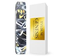 TYLDUM Genesis Mezuzah for Door - Modern Acrylic Mezuzah Case Without Kosher Scroll - Handmade in Canada Judaica Gift, Weatherproof, Jewish (Classic, Black Marble)