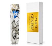TYLDUM Genesis Mezuzah for Door - Modern Acrylic Mezuzah Case Without Kosher Scroll - Handmade in Canada Judaica Gift, Weatherproof, Jewish (Classic, White Marble)