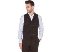 Tyler Herringbone Tweed Double Breasted Waistcoat Stylish Occasions XPOSED Brown 42