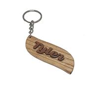 Tyler Personalised Wooden Keyring Keychain
