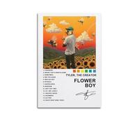 Tyler Poster The Creator Album Flower Boy Tracklsit1 Posters Aesthetic Wall Art Canvas Vintage Poster Decorative Painting Living Room Bed Room Decor16x24inch(40x60cm) Unframe-style
