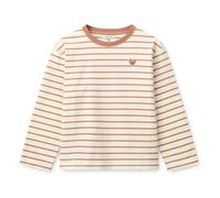 Tyler Striped Heart Organic Cotton T-shirt Peach 3/4 years