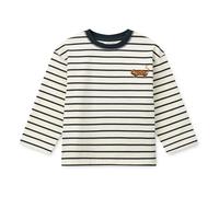 Tyler Striped Tiger Organic Cotton T-shirt Dark Blue 18/24 months