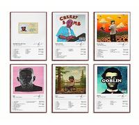 Tyler The Creator Signed Limited Posters Music Album Cover Posters Print Set of 6 Room Aesthetic Canvas Wall Art for Girl and Boy Teens Dorm Decor 8x10 inch Unframed