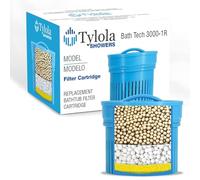 Tylola Bath Filter Replacement Cartridge for Model NO.3000-1.Water Softener for UK Hard Water.Reduce Skin and Hair Allergies Itch,Suitable for Babies and Adults.