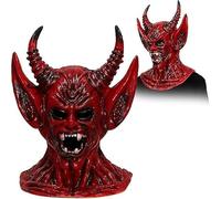 tylxayoxa Devil Halloween Headgear One-piece Red Horn(B)