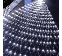 tylxayoxa Outdoor Christmas Net Lights,96 LEDs with 8 Modes,Waterproof Bush, Decorations,Bushes Mesh(Cool White,10m x 8m 2000led)