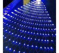 tylxayoxa Outdoor Net Lights,LED Garden Mesh Waterproof Fairy with 8 Modes,Connectable String for Halloween Christmas Xmas Trees Wedding(Blau,3m x 2m 200led)
