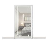 tylxayoxa Pet Screen Door Thickened Cat Proof Screen Door Pet Resistant Mesh Screen Door Dog Cat Scratch Proof Screen With Zipper For Living Room, Bedroom, Kitchen (Size : 90x220cm)(White,80x200cm)